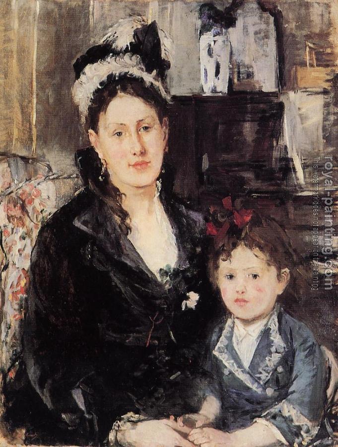 Berthe Morisot : Portrait of Maria Boursier and Her Daughter